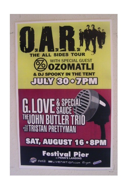 O.A.R. G. Love John Butler Trio Handbill Poster The OAR