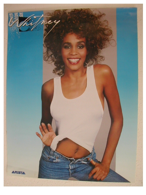 Whitney Houston Poster Early Sexy White Top